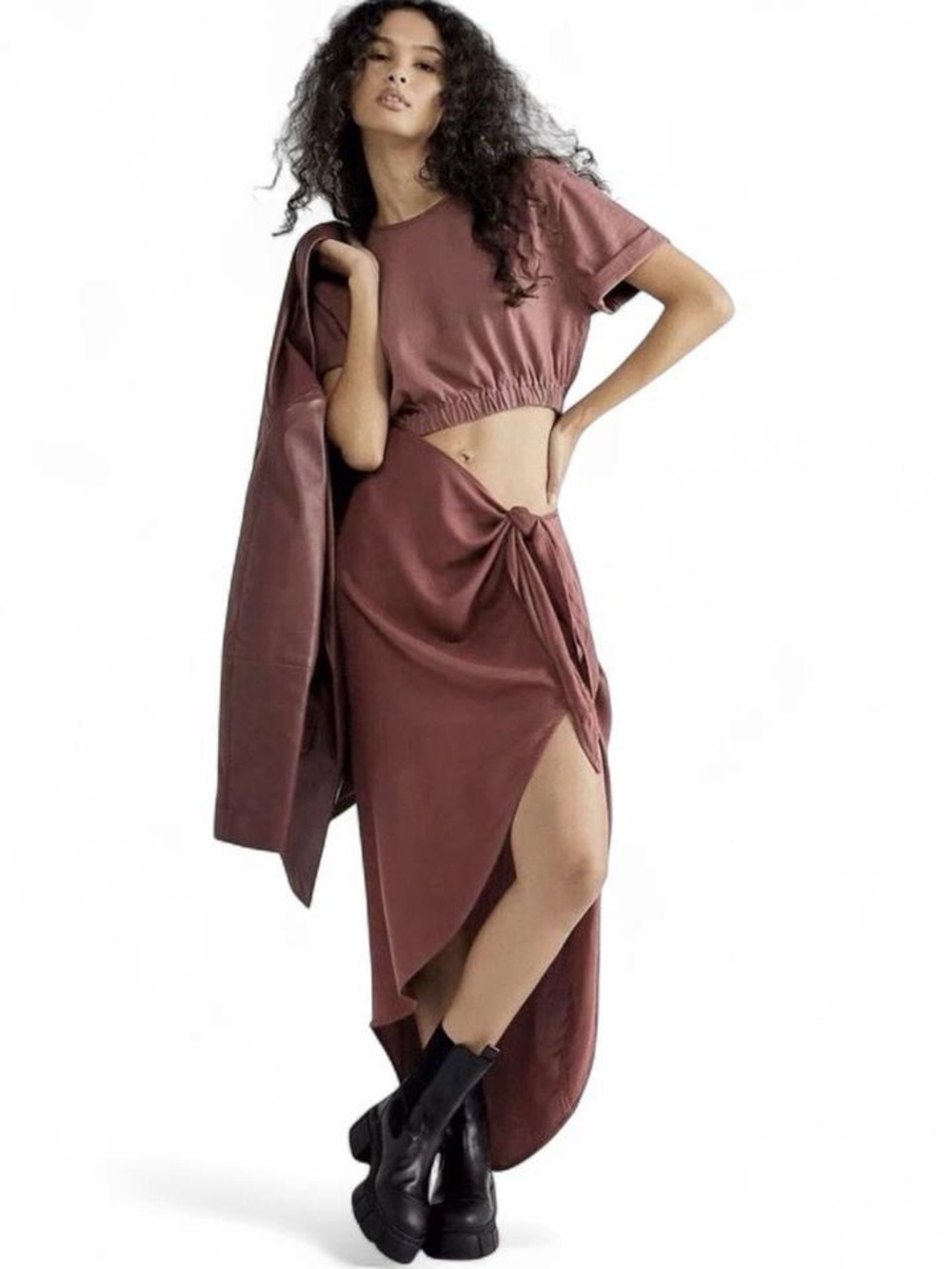 Free People Rae Maxi Dress Redwood XS